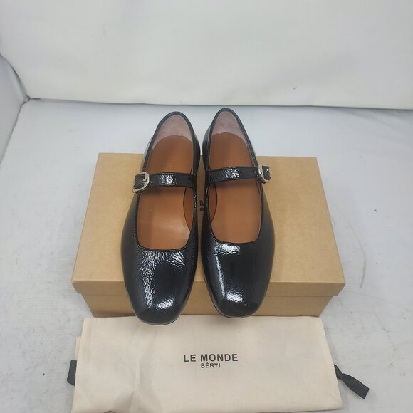 Le Monde Beryl Black Mary Jane Patent Shoe